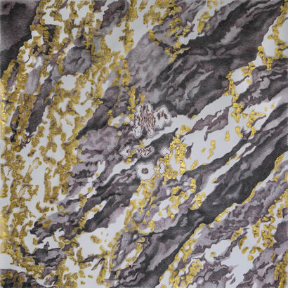 With the Mind Engraved in the Landscape I - a Paint Artowrk by María Gracia Basso H.